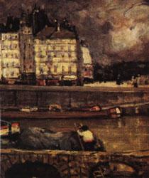 James Wilson Morrice The Left Branch of the Seine before the Place Dauphine Sweden oil painting art